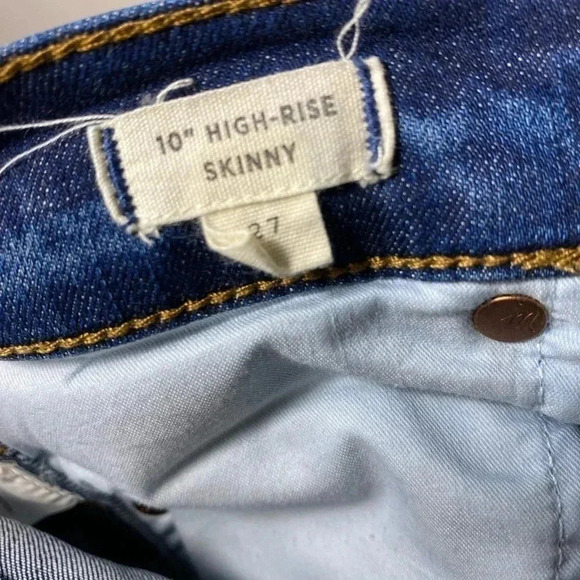 Madewell 10" High-Rise Distressed Skinny Jeans | Size 27 - Picture 5 of 5